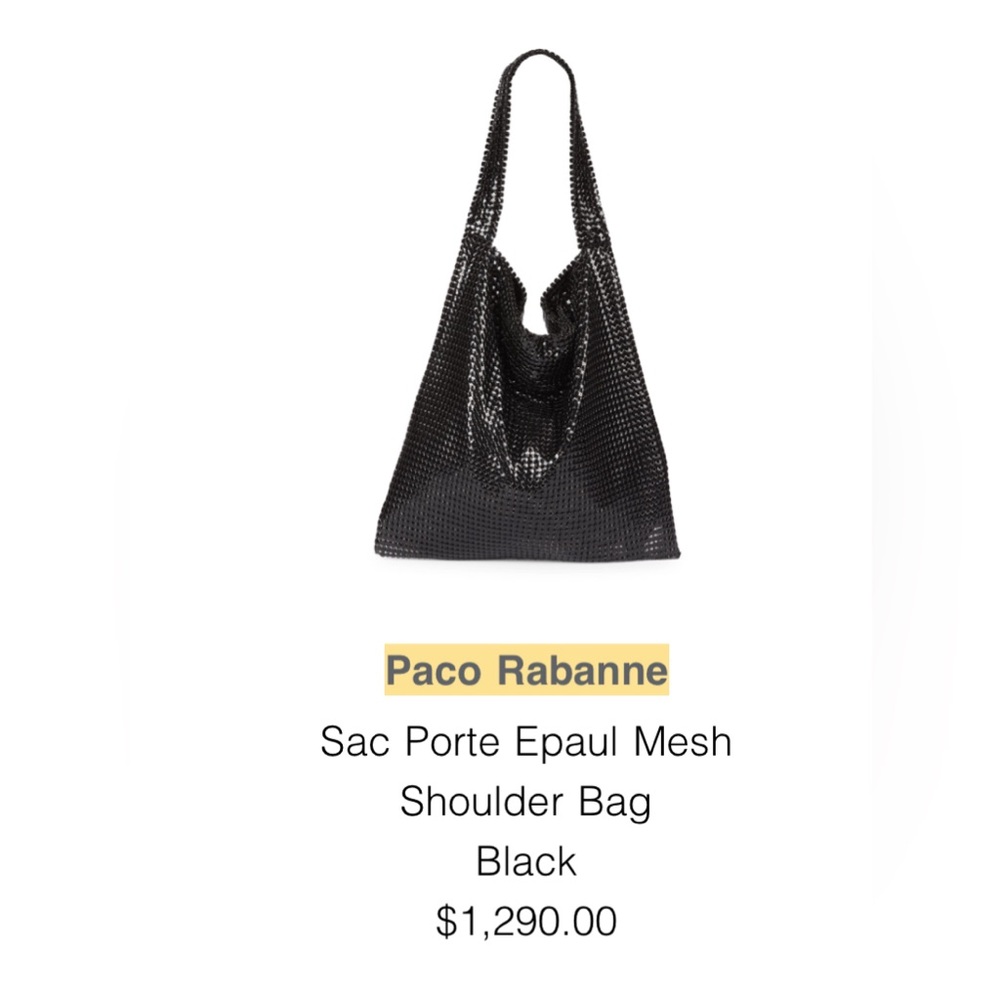 Paco Rabanne Black Mesh Tote